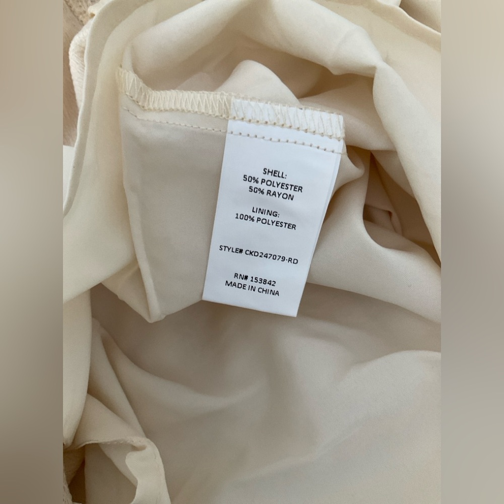 Melloday Woven Gauze Inset Maxi Dress Large NWT - Picture 4 of 5